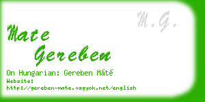 mate gereben business card