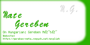 mate gereben business card